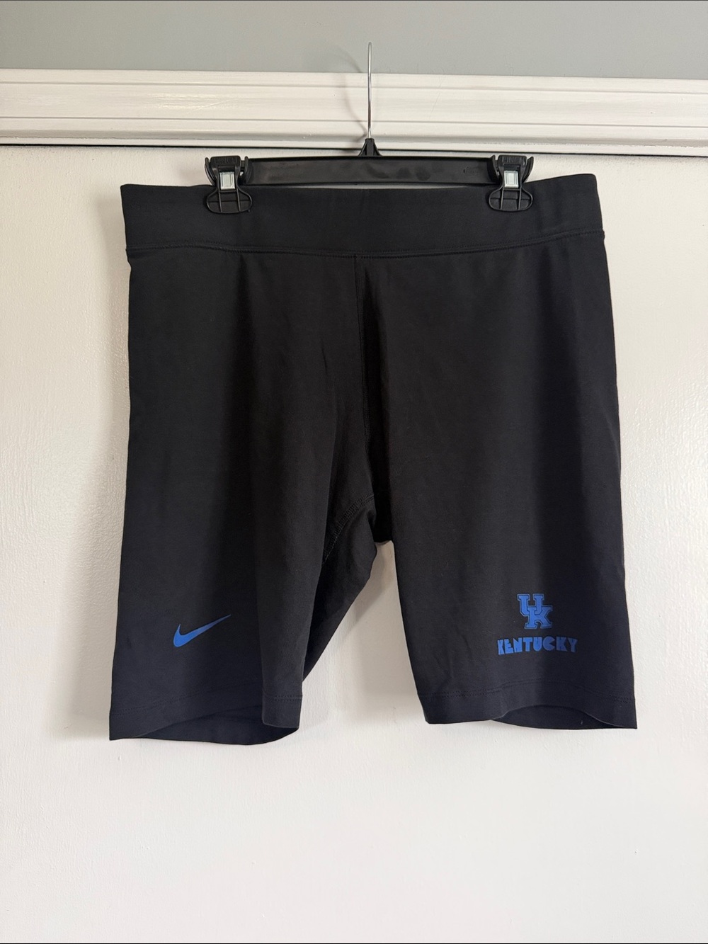 Nike Black Athletic Shorts with Light Gray Logo